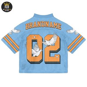 Camiseta Deportiva Retro para Hombre, Camiseta de Fútbol con Hombros Caídos, Recortada, 100% de Algodón, Corte Holgado - Product Image 6