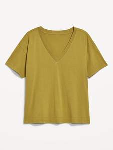 Sustainable Fashion <b>eco</b>-friendly V-neck Customizable Women T=shirt breathable fabric summer essential Cotton T-shirt for women - Product Image 6