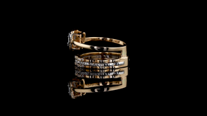 Anillo de Diamante Cultivado en Laboratorio con Apilamiento Fijo |   Anillo de Diamantes Minimalista para Mujer, para Uso Diario y Oficina |   Elegante Joyería Fina de Diseño - Product Image 3