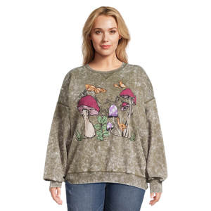 Sweats à manches longues pour femmes en polaire 420gsm de haute qualité Style de rue Sweat à capuche et sweat-shirt grande taille pour femmes - Product Image 3