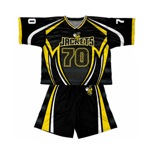 Pinnies En Gros Pas Cher Sublimé Conceptions Personnalisées Sportswear 100% Polyester crosse Uniforme Garçons Football Américain uniforme - Product Image 3