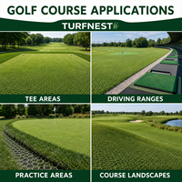Gazon hybride Turfnest pour terrains de golf, renforcement en herbe naturelle pour les zones de départ, terrains de practice, gazon vert sur mesure en rouleau jusqu'à 4m x 50m