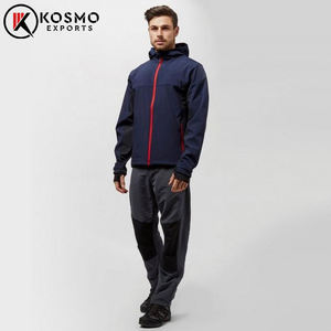 Veste Softshell légère et respirante pour hommes, hiver, pour les sports de plein air, col montant, fermeture éclair, coupe-vent, logo avant - Product Image 2