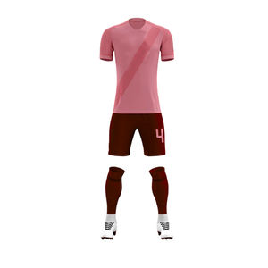Diseño de personalización de fábrica, camisetas de fútbol, uniforme de jugador de equipo, 100% poliéster, estiramiento antibacteriano, ajuste de secado rápido, Fútbol - Product Image 4