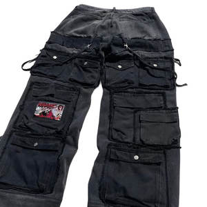 Jeans pour hommes de haute qualité de toutes les marques, taille haute, jambe large, 100% coton, délavés, en vrac - Product Image 5