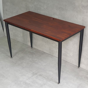 Antique Industrial Design 120x60cm Acacia <b>Solid</b> <b>Wood</b> <b>Desk</b> with Iron Legs Durable HBCN027 CONE II System for Bedroom Office Use - Product Image 6