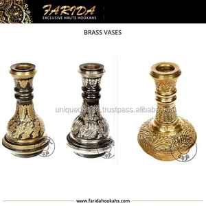 Jarrón de latón Farida de calidad superior, diseño único de cachimba egipcia, acabado dorado y plateado oxidado, gran oferta, técnica de laca Premium - Product Image 4