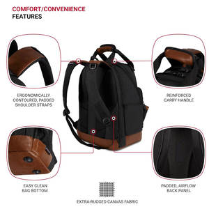 Mochila Resistente – Elegante Bolsa de Viaje y Trabajo con Múltiples Compartimentos y Detalles en Cuero para Viajes, Escuela y Uso al Aire Libre - Product Image 2