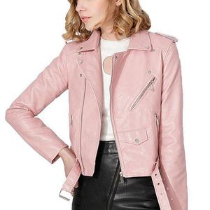 Vêtements pour femmes Veste courte en cuir PU Veste en cuir personnalisée Offre Spéciale Veste en cuir multicolore de haute qualité - Product Image 6