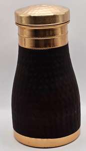 32oz 950ml Copper Water <b>Bottle</b> with Carrying Canvas Bag 100% Pure Copper for <b>Drinking</b> Water Wholesale - Product Image 2
