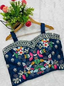 Conjunto de Vestido de Georgette Bordado de Lujo Unity con Chaqueta Estilo Kurti, Ropa de Fiesta y Festiva para Mujer - Product Image 4