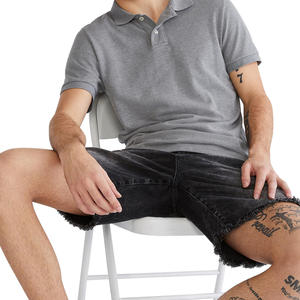 Alta calidad color sólido en blanco hombres manga corta Polo bordado Diseño 100% algodón Golf Polo camiseta diseño hombres polos - Product Image 4