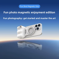 Poignée magnétique pour appareil photo de téléphone, idéale pour la photographie mobile, avec lumière d'appoint beauté et télécommande Bluetooth pour accessoires de téléphone