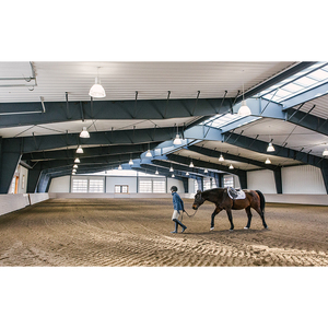 โรงนาโรงนาโครงเหล็กไฟฟ้าสําเร็จรูปอาคารม้าพร้อมช่วงเวลาเดียว - Product Image 1