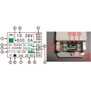 Medidor de Voltaje, Corriente y Temperatura Inalámbrico con Pantalla LCD VAC8010F 500V 100A - Product Image 6