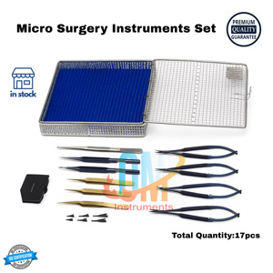 Juego de Instrumentos de Microcirugía de Alta Precisión, 17 Piezas, Fuente de Alimentación Manual Oftálmica, Acero Inoxidable de Grado Médico, Certificado CE |   OldMed - Product Image 2