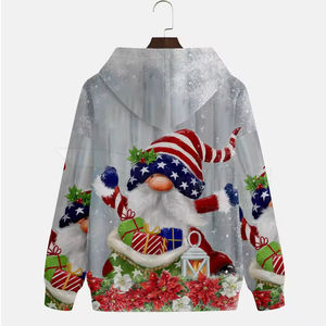 Men's Hoodies Custom Christmas logo Fashion Sweatshirt Cotton Neck Long Sleeve Christmas Hoodies - Product Image 3