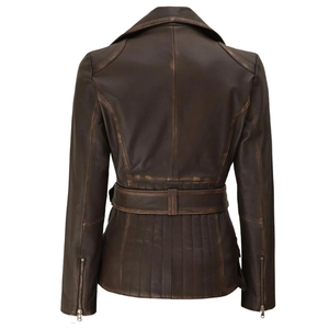 Chaqueta de Cuero para Mujer, Talla Adulto, a la Moda, Cálida para Invierno, Tejida, con Cierre, Informal, Resistente al Viento, Ecológica, Servicio OEM - Product Image 2