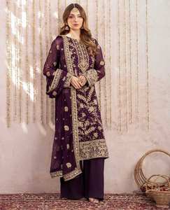 ชุดพลัสโซและชุดดูเวตสำหรับงานปาร์ตี้ชุดออกงานแบบพลัสแซลวาร์กามีซ - Product Image 3