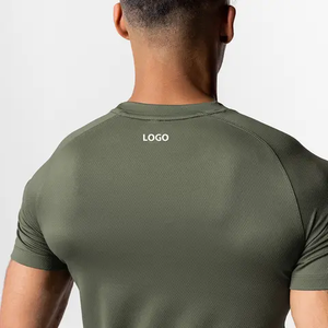 100% Cotton Custom Private Logo Fitness Gym Wear Sports Apparel Solid <b>Mens</b> T-<b>Shirt</b> Anti-Pilling Short Sleeve Regular Fit - Product Image 2