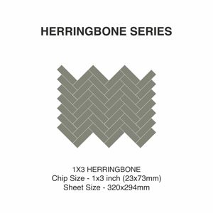 Luxe Olive 320x294mm porcelaine chevrons mosaïque carrelage imperméable Parquet pour intérieur extérieur pour Villa hôtel piscine projets - Product Image 2