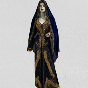 Kaftan islámico marroquí moderno para mujer Vestido de playa largo hasta el suelo con suministro ODM de manga larga transpirable - Product Image 2