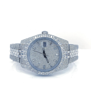 Reloj de Lujo para Hombre con Diamantes Moissanite VVS, Totalmente Cubierto de Piedras, Caja de Acero Inoxidable, Movimiento de Cuarzo, Correa de Moda, Esfera de Cristal - Product Image 6