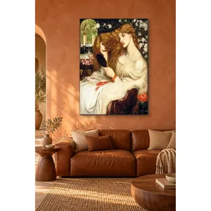 Fida Rossetti Lady Lilith peigne ses cheveux, impression sur toile - Product Image 1