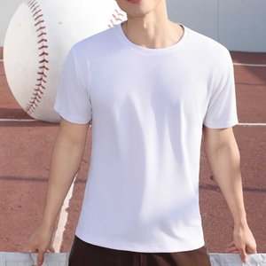100% cotton heavy <b>t</b>-<b>shirt</b> summer solid color 230 g men's <b>white</b> casual all-match <b>round</b> <b>neck</b> fall shoulder short sleeve - Product Image 2