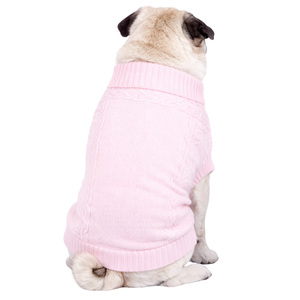 Cable Knit Dog Sweater Marshmallow Soft Warm Pet Pullover Cozy Winter Knitwear for Small Medium Dogs Cute Cozy Fit Wear - Product Image 2