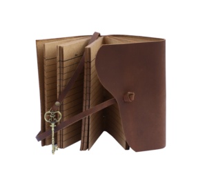 Chìa Khóa Da Tạp Chí làm bằng tay cổ điển deckle cạnh Giấy grimoire Tạp Chí rác Giáng sinh Quà Tặng 200 trang du lịch ràng buộc máy tính xách tay - Product Image 2