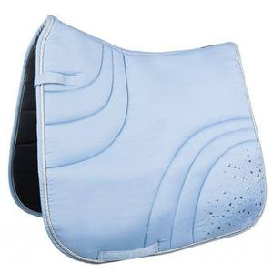 Brillante resaltado blanco puro ligero inglés caballo sillín almohadilla acolchada algodón poliéster para espectáculo y rendimiento de equitación - Product Image 1