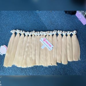 Extensions de cheveux Remy en gros, longues, soyeuses, lisses, style ondulé, trame unique, 100% vierges, cheveux vietnamiens blond platine - Product Image 2