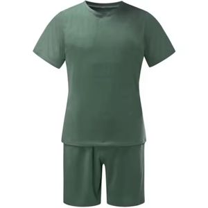 Ensemble double de grande taille 100% coton avec logo personnalisé de haute qualité, impression par sublimation de broderie, deux pièces, shorts de sueur lavés à l'acide pour hommes - Product Image 2