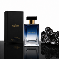 Boîte cadeau de parfum haut de gamme personnalisée en verre transparent dégradé givré, OEM, marque privée
