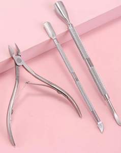 Pince à cuticules personnalisée avec logo, grossiste, pousse-cuticules en acier inoxydable de haute qualité, fournisseurs, outils professionnels pour pousse-cuticules - Product Image 6