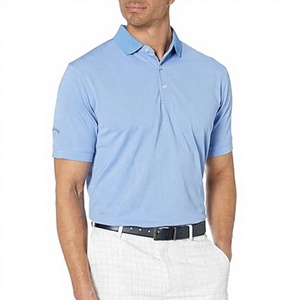 Polo personnalisé à séchage rapide pour homme, idéal pour le golf, avec logo imprimé, manches courtes, coupe oversize, en polyester et coton. - Product Image 3