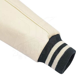 Logo personnalisé Veste pour homme de qualité supérieure Style Letterman avec col montant et manches longues Vêtements à la mode - Product Image 5