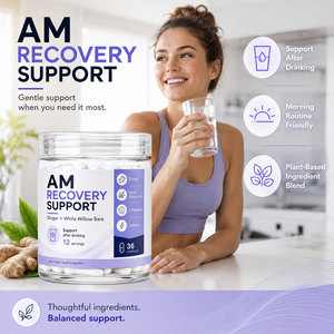 Cápsulas de Apoyo para la Recuperación <span class=keywords><strong>AM</strong></span> con Jengibre, Corteza de Sauce Blanco, L-Teanina, Cafeína, Suplemento para el Alivio de la Resaca Post-Consumo de Alcohol - Product Image 5