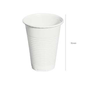 Bicchiere in Plastica PP Infrangibile da 220cc Bianco per Catering, Ospitalità ed Eventi - Product Image 2
