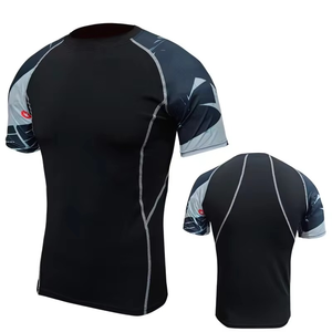 Customizable Comfortable and Breathable <b>Compression</b> Men's Rash Guard <b>Shirts</b> Long Sports Gear for MMA and <b>Gym</b> Use - Product Image 1