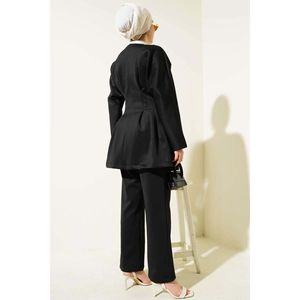 Ensemble de 2 pièces de plongée avec coutures à la taille noir - Product Image 2