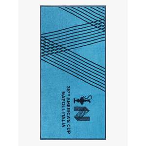 Asciugamano Sportivo America's Cup 38, Azzurro, Ecologico, ad Asciugatura Rapida, in Cotone e Microfibra, Stampato, per Uso Esterno, Palestra e Viaggi - Product Image 2