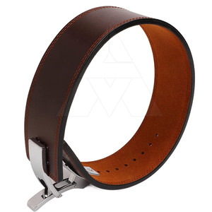 Vente en gros Nouvel arrivage unisexe en cuir de vachette ceinture d'entraînement fitness logo personnalisable levier d'haltérophilie à bas prix - Product Image 2