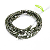 Perles cubiques de diamant vert naturel de qualité AAA, facettées, pierres précieuses en vrac pour la fabrication de bijoux, fournisseur en gros