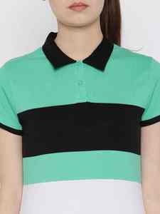 Custom Women's Stylish Polo Shirt High Quality Latest Fashion Design Casual Streetwear - Product Image 2