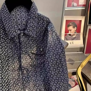 Nuevo estilo 2025 para chaqueta a cuadros para hombre, abrigo vaquero azul de primavera, longitud informal, Material Regular - Product Image 5