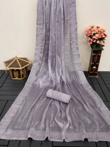 ชุดส่าหรีดีไซน์สวยสุดหรูสำหรับเจ้าสาวผ้าส่าหรีผ้าไหมเกรดพรีเมี่ยม - Product Image 4