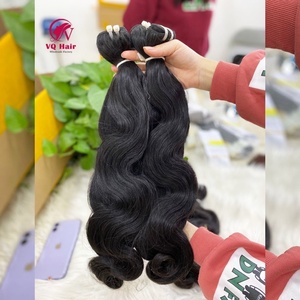 Vente chaude Naturel Noir Vierge Vietnamien Cheveux Lâche Vague Profonde Corps Vague Bundles Fermeture Frontale Perruques Vendeur En Gros Rapide Rapide - Product Image 4