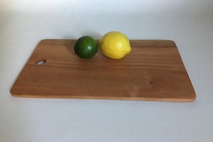 Planche à découper en bois de cerisier massif, bois dur naturel, planche de cuisine avec trou de suspension pour la préparation des aliments, le service et l'international - Product Image 3
